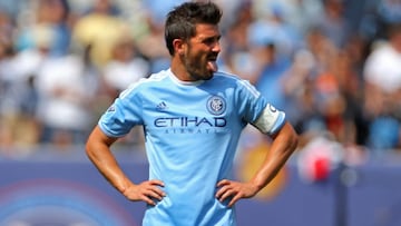 David Villa gets unprecedented red card after video replay