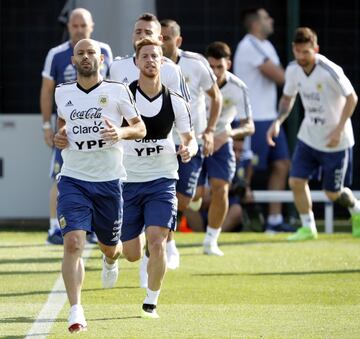 Barcelona 01Junio 2018, España
Previa al Mundial 2018
Entrenamiento de la seleccion Argentina Ciudad Deportiva Joan Gamper, Barcelona.
Foto Ortiz Gustavo