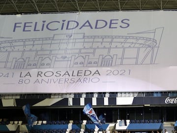 El Málaga celebró el 80 aniversario del estadio de La Rosaleda.