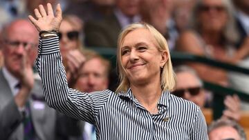 Martina Navratilova, en el &uacute;ltimo torneo de Wimbledon.