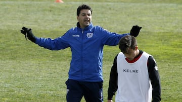 Míchel, durante un entrenamiento.