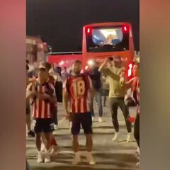 La reacción de Llorente cuando la afición cantó "el que no salte es madridista"