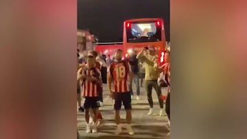 La reacción de Llorente con "el que no salte es madridista"