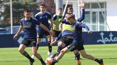 David Garc&iacute;a y Torr&oacute; en un entrenamiento anterior. 