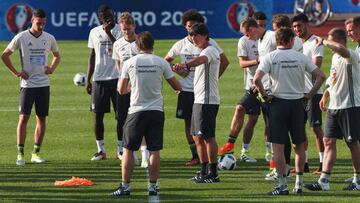 Entrenamiento de la selecci&oacute;n alemana