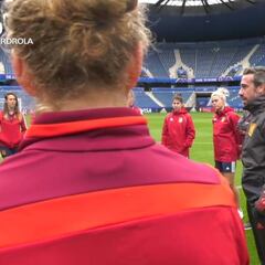 La charla de Vilda antes del debut en el Mundial: "Mañana os vais a hacer grandes en este estadio"
