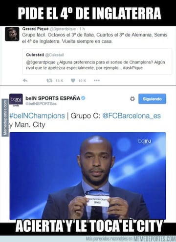 Los mejores memes más del sorteo de Champions