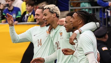 France had Dayot Upamecano sent off early in the second half, but beat Brazil thanks to goals by Kylian Mbappé and Hugo Ekitiké. Bremer scored for the Brazilians.