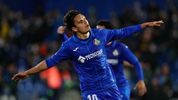 &Uuml;nal, m&aacute;ximo goleador del Getafe con nueve tantos.