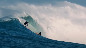 Indar Unanue en Roka Puta el 31 de enero del 2025, durante la borrasca Hermínia