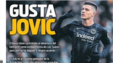 Luka Jovic, la estrella de las portadas en Barcelona