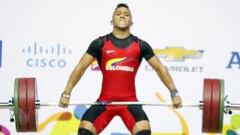 Luis Mosquera, oro y récord en halterofilia 69kg