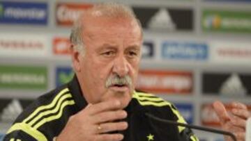 Vicente del Bosque, durante su comparecencia ante la Prensa.