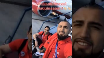 'Máquina': el video de Vidal con Bravo en el avión de la Roja