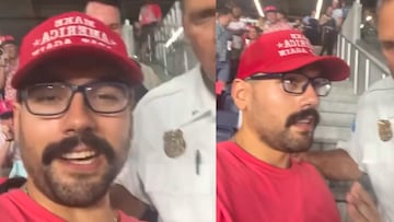 Aficionado en partido de St. Louis es expulsado por tener una gorra de MAGA: “Trump no es bienvenido”