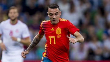 Iago Aspas con la Selecci&oacute;n. 