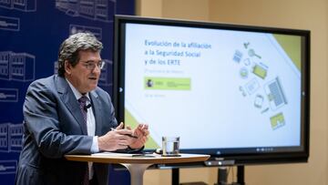 El ministro de Inclusi&oacute;n, Seguridad Social y Migraciones, Jos&eacute; Luis Escriv&aacute;, ofrece una rueda de prensa con el avance de la estad&iacute;stica experimental de afiliaci&oacute;n a la Seguridad Social de la primera quincena de febrero, 