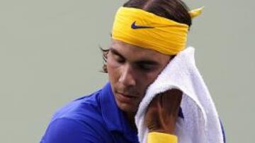 Nadal durante el encuentro ante Djokovic