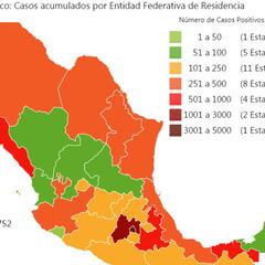 Mapa y casos de coronavirus en México por estados hoy 28 de abril
