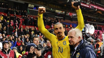 Ibra celebra el pase a la Euro de 2016