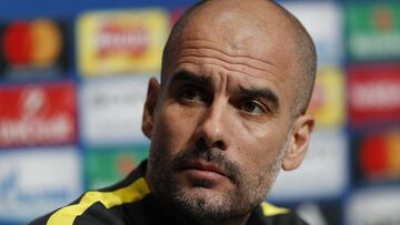 Britain Football Soccer - Manchester City Press Conference - City Football Academy - 20/2/17 Manchester City manager Pep Guardiola during the press conference