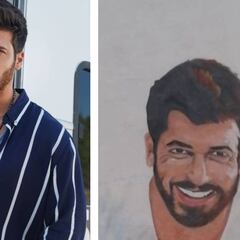 ¡Locura por Can Yaman!: una fan española pinta en su fachada un retrato del actor