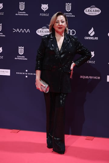 La actriz Carmen Machi posa en la alfombra roja de los Premios Feroz 2025.