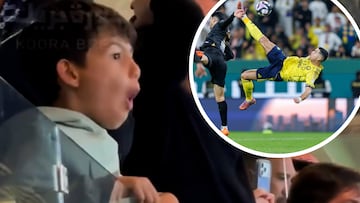 Cristiano Ronaldo’s son stunned by father’s spectacular bicycle kick