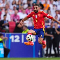 Dani Carvajal, en busca del póker en la EURO para asaltar el Balón de Oro 2024