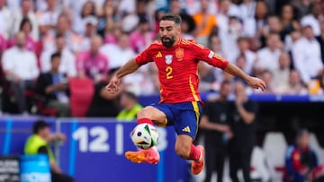 Dani Carvajal, en busca del póker en la EURO para asaltar el Balón de Oro 2024