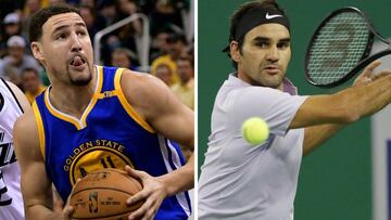 Klay Thompson reta a Federer... a un partido de ping pong