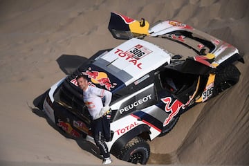 Loeb después de su accidente.