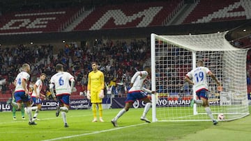Jugadores del Rayo Majadahonda en el Wanda Metropolitano.