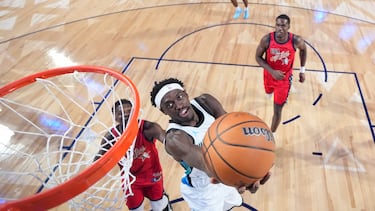 Pascal Siakam supera a Anthony Edwards en uno de los minipartidos del All-Star Game, en Los Ángeles.