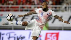 ****COBERTURA DISPONIBLE SOLO PARA CLIENTES ESPECIALMENTE ABONADOS*****
 Futbol, Corea del Sur vs Chile
 El jugador de la seleccion chilena Arturo Vidal controla el balon durante el partido amistoso contra Corea del Sur disputado en el estadio Suwon World