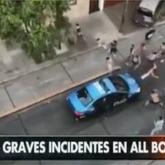 Batalla campal en Argentina: hasta la policia tuvo que irse