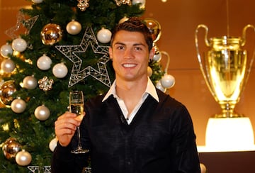 Cristiano Ronaldo, en la copa de Navidad del Real Madrid, el diciembre de 2009.