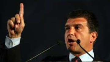 Laporta, en el Encuentro Mundial de Peñas barcelonistas en 2008.