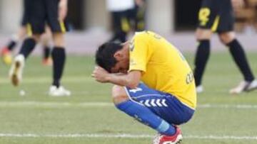 <b>LAMENTO. </b>Los jugadores de Las Palmas se lamentaron por no haber logrado la victoria ante un correoso y sólido Villarreal.