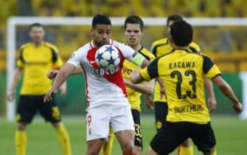 Imágenes de la primera vez de Falcao en Signal Iduna Park y la segunda en Alemania, en competencias europeas.