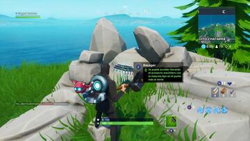 El Fortbyte #32 está en el punto más al norte de la isla. Necesitamos venir con la mascota Kyo equipada para poder recogerlo