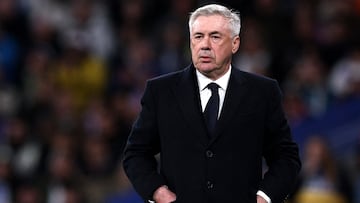 Carlo Ancelotti, entrenador del Real Madrid, en el partido contra el Athletic.