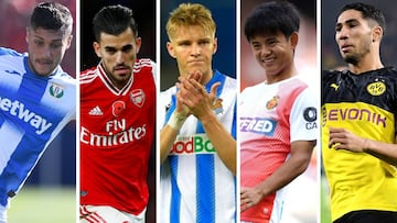 &Oacute;scar Rodr&iacute;guez, Dani Ceballos, Martin Odegaard, Takefusa Kubo y Achraf Hakimi.