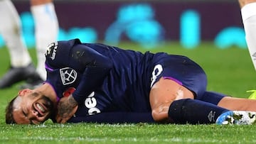 Sigue el calvario de Lanzini: ahora se fractura la clavícula