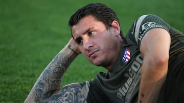 Jos&eacute; Mar&iacute;a Gim&eacute;nez, durante el entrenamiento del equipo celebrado el viernes 4 de septiembre en la Ciudad Deportiva Wanda de Majadahonda, en Madrid. 