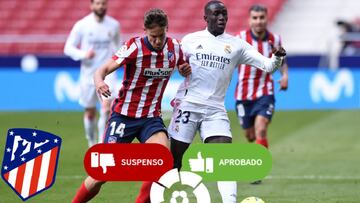 Aprobados y suspensos del Atlético contra el Real Madrid.
