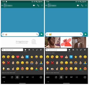 GBoard te sugiere GIFs y stickers para sustituir tus emojis