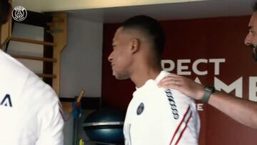 La reacción de Mbappé al ser superado en un reto