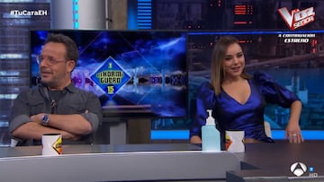 Imagen de &Aacute;ngel Ll&aacute;cer y Chenoa en &#039;El Hormiguero&#039;.