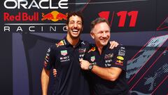 Daniel Ricciardo y Christian Horner.